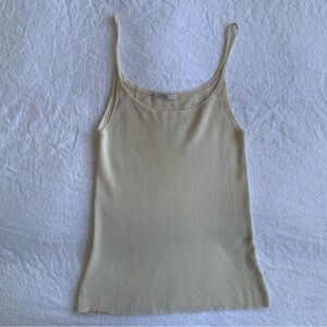 Vintage Prada Cashmere Knit Camisole Tank Top Cream Beige 90s
